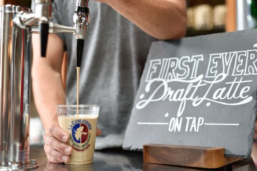 la columbe coffee on tap