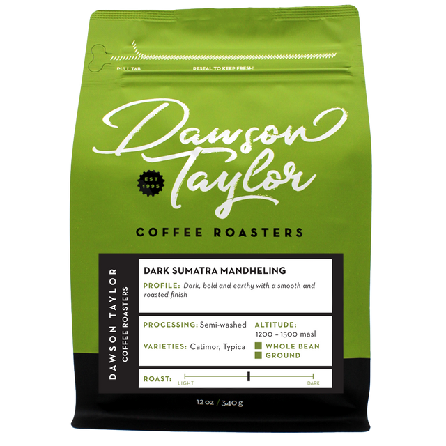 Dark Sumatra Mandheling by Dawson Taylor Coffee Roasters Coffee Bag Image