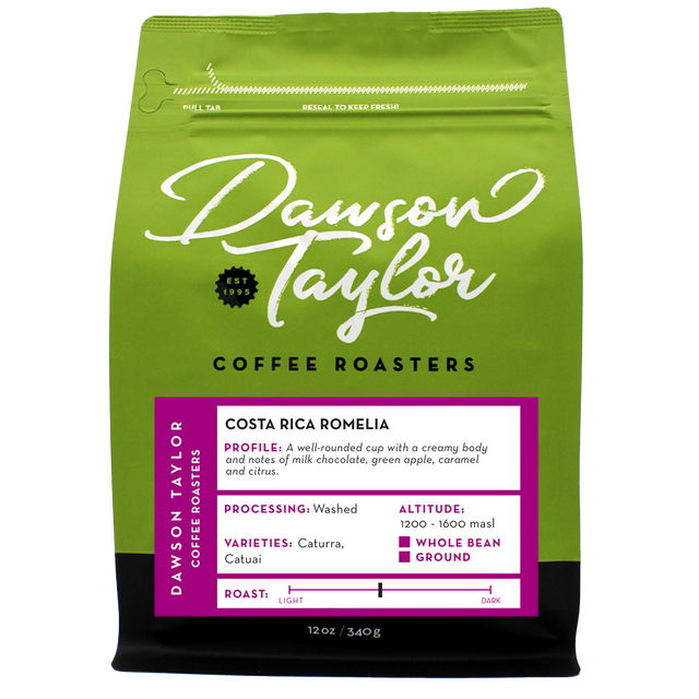 Costa Rica Romelia by Dawson Taylor Coffee Roasters Coffee Bag Image