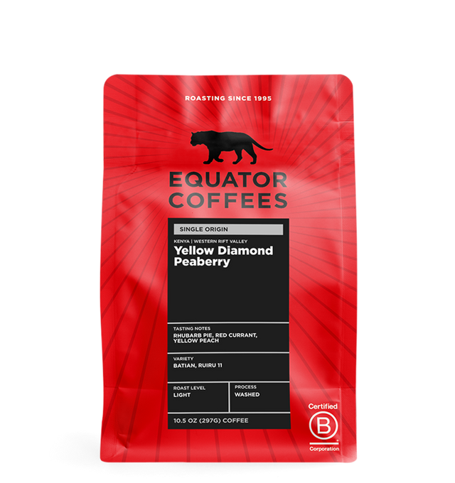 Kenya Yellow Diamond Peaberry by Equator Coffees & Tea Coffee Bag Image