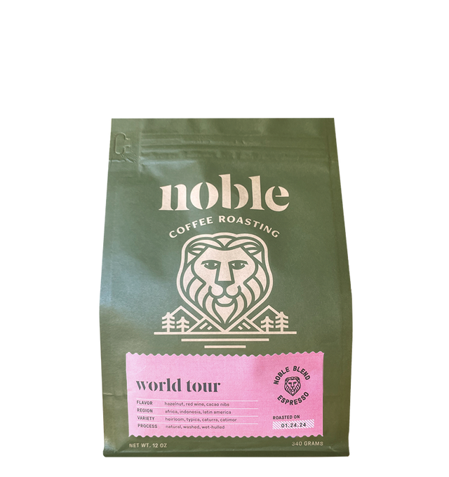 World Tour Organic Espresso Blend by Noble Coffee Roasting Coffee Bag Image