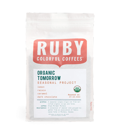 Organic Tomorrow Seasonal Project by Ruby Coffee Roasters Coffee Bag Image